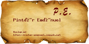Pintér Emánuel névjegykártya